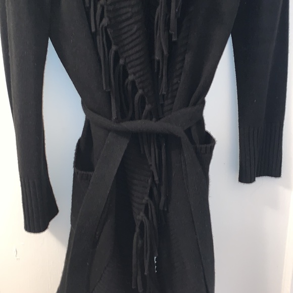 NY&Co long black fringe sweater - Picture 3 of 4
